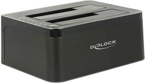 Jungčių stotelė Delock Dual Docking Station, juoda sp.