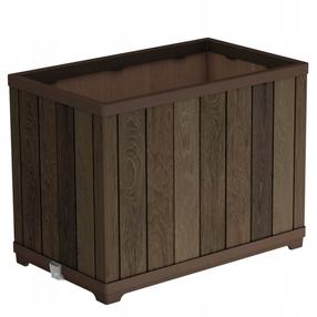 Lillepott Keter Deco Ractangle Tall, plastik, 76 cm x 45.5 cm, pähklipuu v.