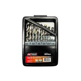 Metalo grąžtų rinkinys AWTools AW41204, metalas/plienui/plastikas, hss-g, cilindrinis, 1-10 mm x 22 cm
