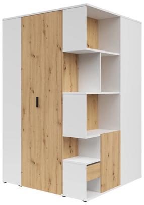 Spinta Homeland, balta sp./artisan oak sp., 135 cm x 136 cm x 216 cm