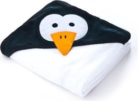 Bērnu dvielis Caretero Penguin, balta krās./melna krās., 100 cm