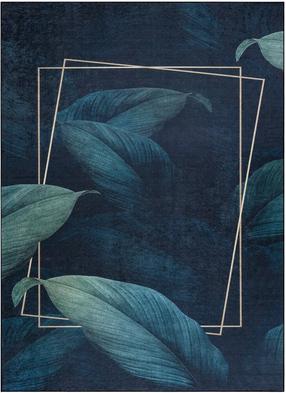 Kilimas vidaus Hakano Arlen Leaves, tamsiai mėlyna sp., 150 cm x 80 cm