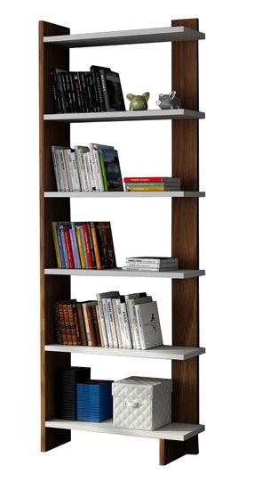 Pastatoma lentyna Kalune Design Order 745DCD3611, balta sp./riešuto sp., 170 cm x 46.8 cm x 21.3 cm