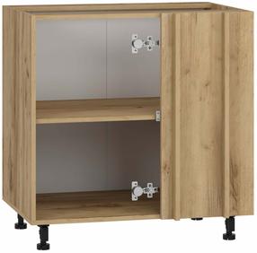 Karkass, nurga alumise kapi jaoks Vento DN-100/82, 52 cm x 100 cm, 82 cm, craft oak v.
