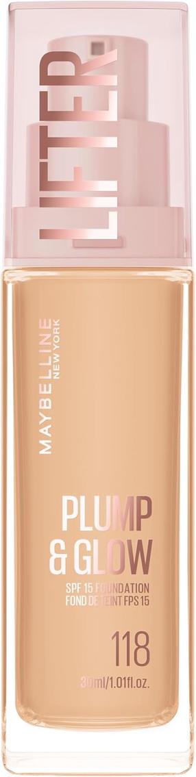 Skystas makiažo pagrindas Maybelline Plump & Glow, 118, 30 ml
