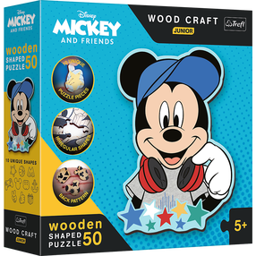 Koka puzle Trefl Mickey Mouse, 22 cm x 17 cm, 50 gab.