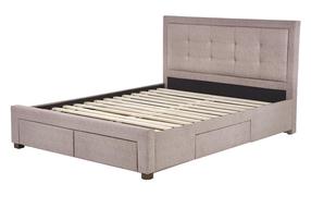 Lova dvigulė Evora, 160 x 200 cm, smėlio, be čiužinio, su grotelėmis