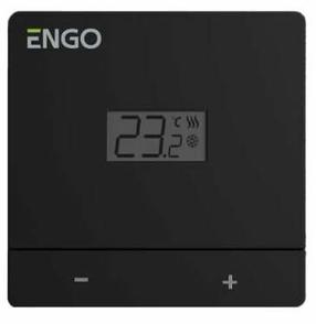 Termostaat Engo Controls, pinnale paigaldatav, must v., 8 cm, 5 - 35 °C