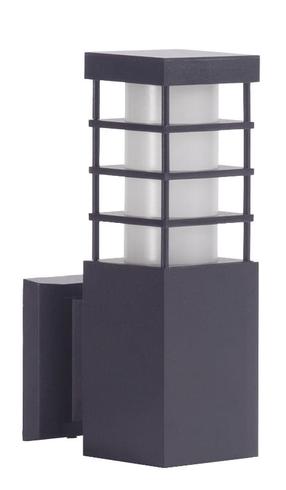 Āra sienas lampa Su-Ma Rado II, 18W, E27, IP54, tumši pelēka krās., 8 cm x 25 cm
