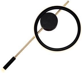 Lampa sienas Opviq L1122 414LRC1121, LED, 3000 °K, 2 x 18 W, zelta krās./melna krās. / zelta krās.