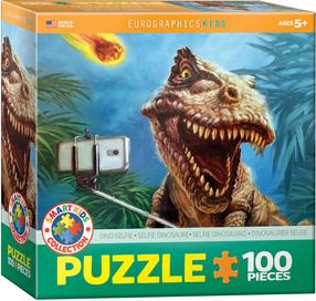 Пазл Eurographics Smart Kids Dino Selfie 6100-5555, 48.2 см x 33.9 см, 100 шт., многоцветный