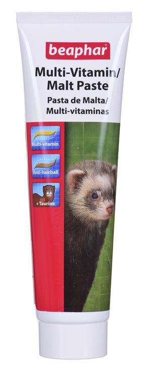 Vitaminai graužikams Beaphar Multi Vitamin Malt Paste, šeškams, 0.1 kg