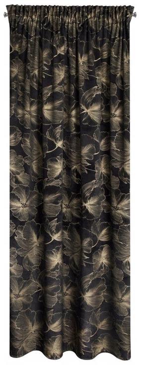 Nakts aizkari Stella, melna krās./zaļa krās., 140 cm x 300 cm