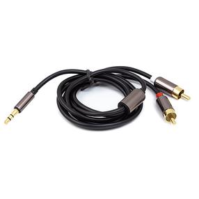 Kabelis Power Plant CA912834 3.5mm - 2x RCA 3.5 mm male, 2 x RCA male, 1.5 m, juoda sp.