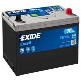 Akumuliatorius Exide Excell EB704, 12 V, 70 Ah, 540 A