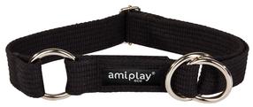 Kaelarihm koertele Amiplay Cotton, must v., 450 - 850 mm x 30 mm, XXL