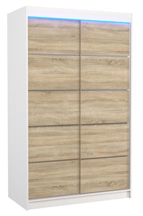Spinta ADRK Benisso LED, balta sp./rusva sp., 58 cm x 120 cm x 200 cm
