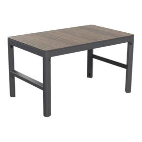 Lauko stalas Keter Lyon, pilka sp./riešuto sp., 116 cm x 71 cm x 40 - 66 cm