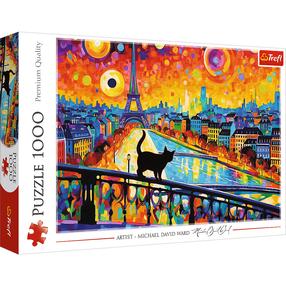 Пазл Trefl Cats In Paris 10795, 48 см x 68.3 см, 1000 шт., многоцветный