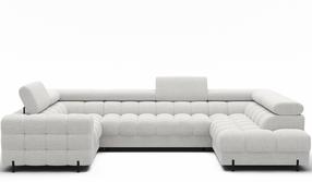 Kampinė sofa Fectory, balta sp., 205 x 346 cm x 93 cm