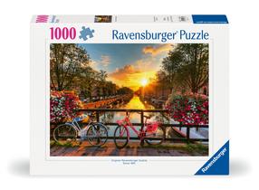 Dėlionė Ravensburger Bicycles In Amsterdam, 50 cm x 70 cm, 1000 vnt., įvairių spalvų