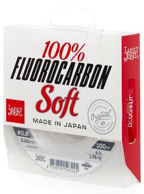 Makšķeraukla Lucky John Fluorocarbon Soft, 1000 - 10000 cm, 0.016 cm, caurspīdīga krās.