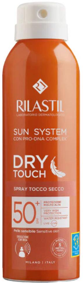 Päevituse hooldussprei keha jaoks Rilastil Sun System Dry Touch SPF50+, 200 ml