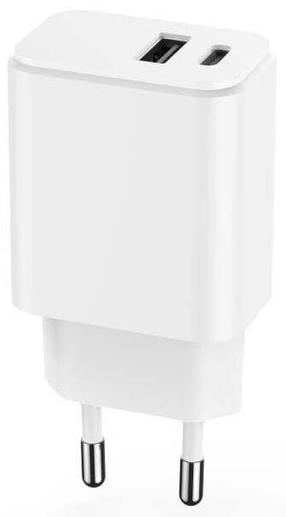 Telefoni laadija Setty, USB Type C/USB Type A, valge v., 20 W