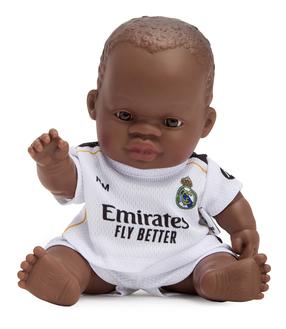 Lėlė - kūdikis Miniland Real Madrid African Boy, 21 cm, ruda sp.