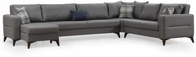 Kampinė sofa - lova Atelier Del Sofa Kristal, tamsiai pilka sp., 90 x 367 cm x 86 cm