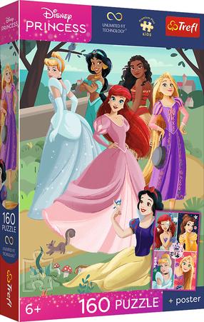 Пазл Trefl Disney Princess Enchanted Party 15438, 41 см x 27.5 см, 160 шт., многоцветный