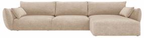 Kampinė sofa Cosmopolitan Design Matera Eden 4, tamsaus smėlio spalva, dešininė, 171 x 308 cm x 85 cm