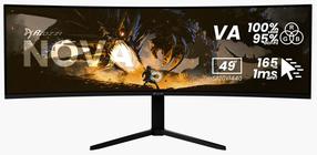 Monitorius Arozzi Nova, AZ-NO-49TUW165-BK, VA, 165 Hz, DQHD, 49"