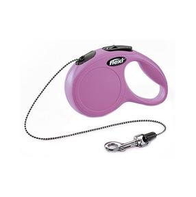 Automatinis pavadėlis Flexi New Classic XS, rožinė sp., 3 m