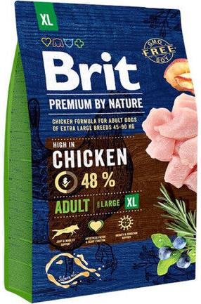 Сухой корм для собак Brit Premium By Nature Adult XL Breed Chicken, курица, 3 кг