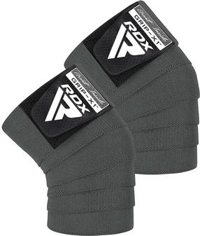 Tvarstis RDX Knee Wraps, Universalus, pilka sp.
