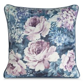 Dekoratīvs spilvena pārvalks Velvet 204, zila krās./rozā krās., 45 cm x 45 cm