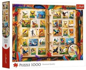 Puzle Trefl Stamp Collection Bird Atlas, 48 cm x 68 cm, 1000 gab., daudzkrāsaina
