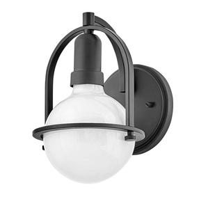 Šviestuvas sieninis Elstead Lighting Somerset, E27, 1 x 60 W, balta sp. / juoda sp.