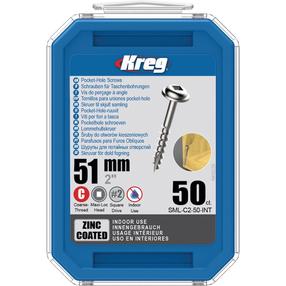 Skrūve, skrūves kokam Kreg Maxi-Lock, 3 x 51 mm, sudraba krās., 50 gab.