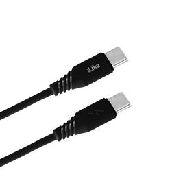 iLike CTT01 Izturīgs TPE USB-C uz USB-C (Type-C) Ātra 3.1A Datu un Lādētāja Vads 1m Melns