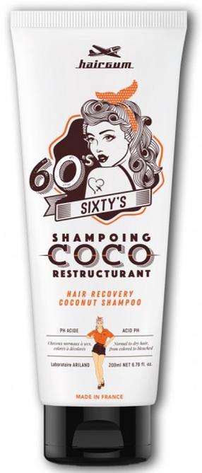 Šampūns HairGum Sixty's Hair Recovery Coconut, 200 ml