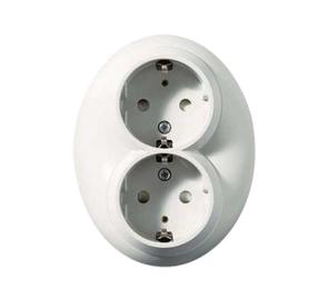 Kontaktligzda Schneider Electric Renova WDE006885, Iezemēta rozete, IP20, balta krās.