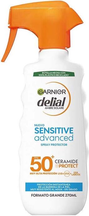 Purškiklis įdegio priežiūrai Garnier Delial Sensitive Advanced SPF50+, 270 ml