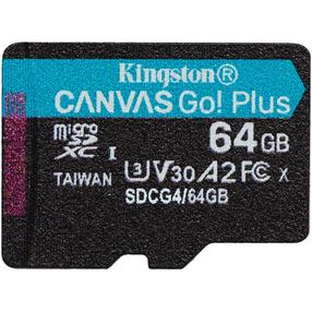 Atmiņas karte Kingston Canvas Go! Plus Gen 4, 64 GB, 200 Mb/s - 100 Mb/s