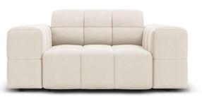 Krėslas Micadoni Home Jennifer Velvet, smėlio sp., 124 cm x 102 cm x 70 cm