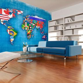 Fototapeet Artgeist Flags Of Countries XXLFTNT0464, 231 cm x 231 cm