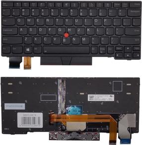 Nešiojamų kompiuterių klaviatūra Lenovo KB314874 for Lenovo Thinkpad X13, with Trackpoint with Backlight US, Anglų (US), juoda sp.