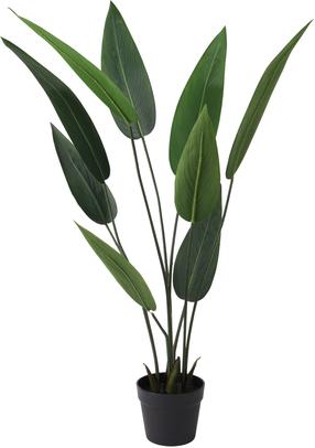 Mākslīgais augs podiņā, strelīcijas, melna krās./zaļa krās., 110 cm