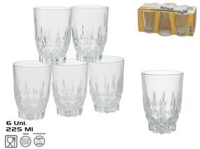 Glāžu komplekts Kitchen&GO, stikls, 0.225 l, 6 gab.